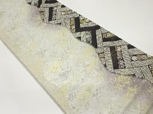 檜垣取献上文唐草花に草木模様織出し袋帯